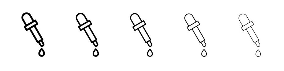 Pipette icon thin line outline set or collection