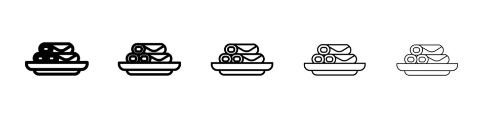 popiah icon thin line outline set or collection