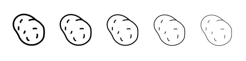 Potato icon thin line outline set or collection