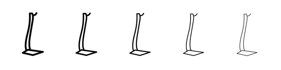 rack for violin icon thin line outline set or collection