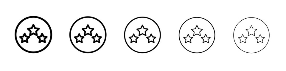 rating star icon thin line outline set or collection