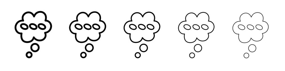 Thinking icon thin line outline set or collection