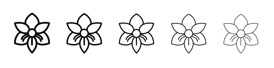 Vanilla icon thin line outline set or collection