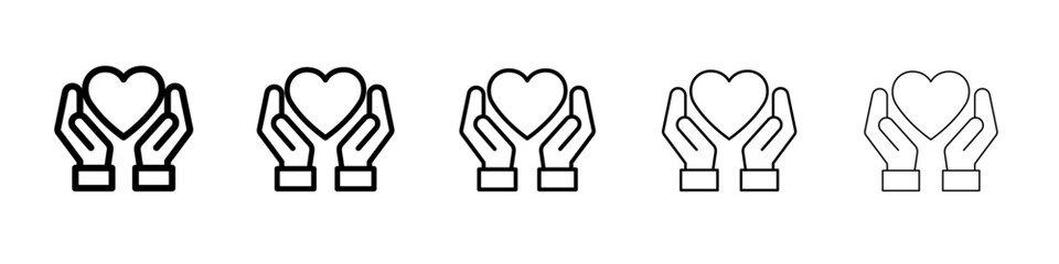 Volunteer icon thin line outline set or collection