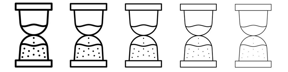 Wait icon thin line outline set or collection