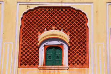 indian stone carved window india  