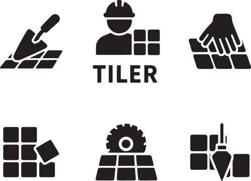 Set of tiler logo icon