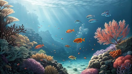 Naklejka premium Reflections of the Unseen Art of illusion dream world imaginary world 