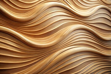 Abstract Warm-toned Wooden Waves:  Organic Texture Background,  Modern Architectural Design