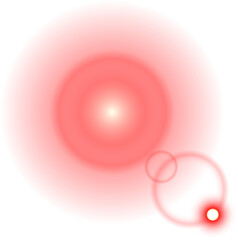 lens flare red light effect