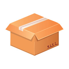 Cardboard Box Illustration – Vector Illustration