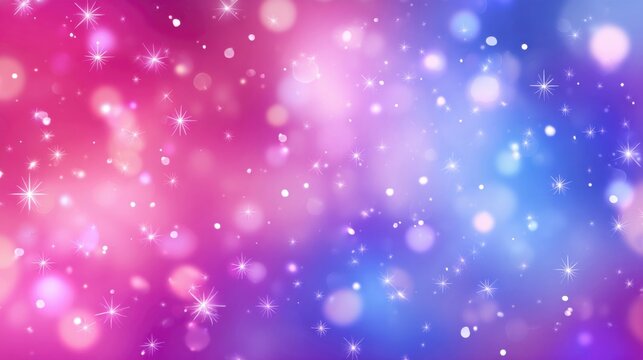 Shimmering Pink and Blue Starlight Background