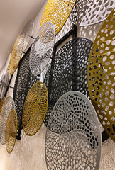 Decorative Metal Wall Art with Abstract Patterns