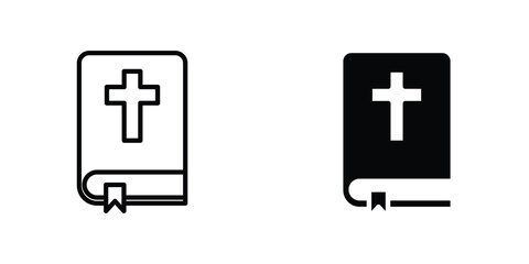 Fototapeta premium Bible icon Simple vector illustration for graphic and web design.
