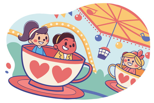 Friendship Teacup Ride Scene