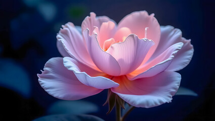 Ultra-Realistic Abstract Flower with Translucent Silk Petals in Lavender and Blush Pink- 8K Macro Digital Art