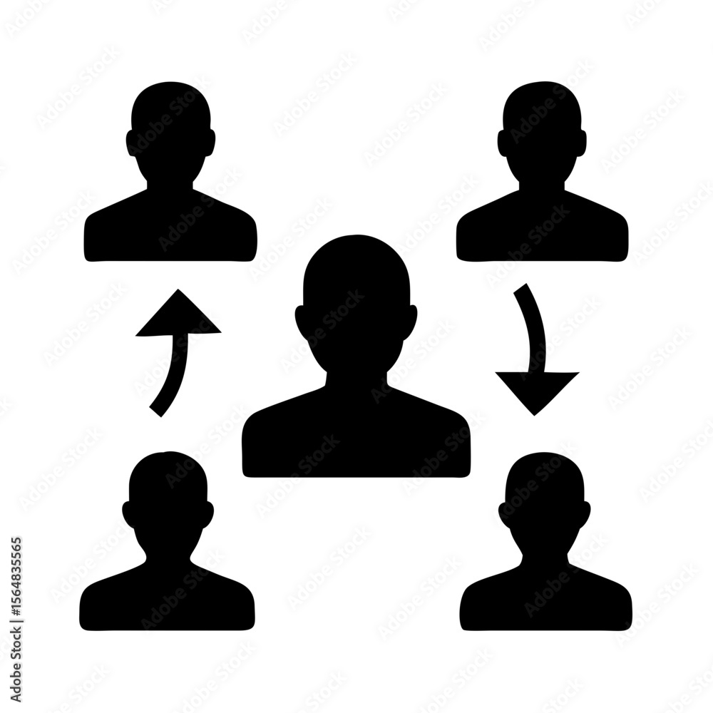 Poster people network connection social media networking communication community team members connection di