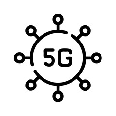 5g network technology icon vector illustration for wireless internet and mobile connection design