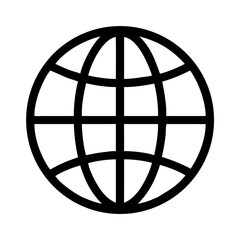 Fototapeta premium Globe world earth global network internet web worldwide connection communication geography icon symbol