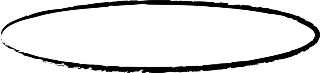 Obraz premium Oval frames brush painted, ink stamp, circle banner