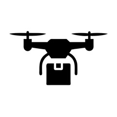 Drone delivery service icon vector illustration for logistics and transportation industry use
