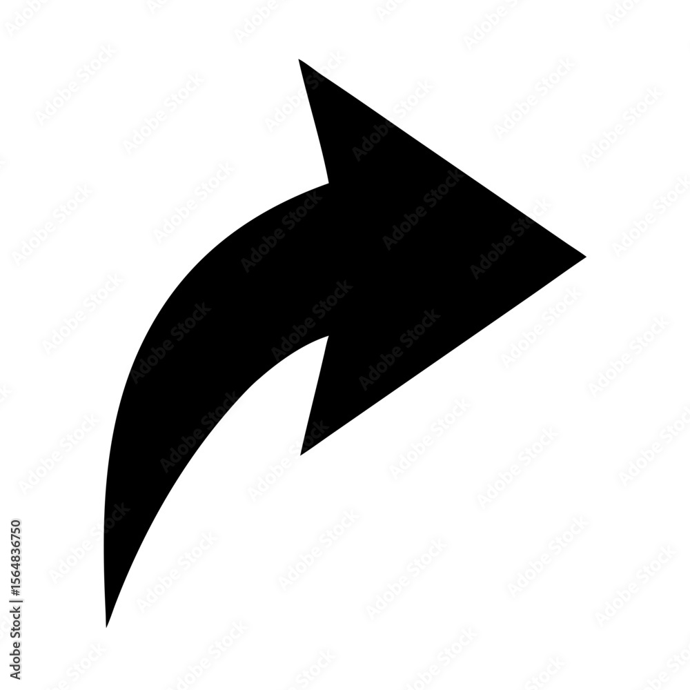 Poster arrow icon vector illustration for share forward and send direction navigation design element