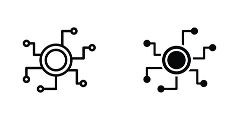 Decentralized icon Simple vector illustration for graphic and web design.