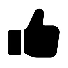 Thumbs up like icon vector illustration symbol gesture hand positive agreement approval sign graphic design