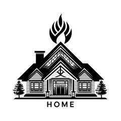 Luxurious house badge with detailed framing high resolution photo