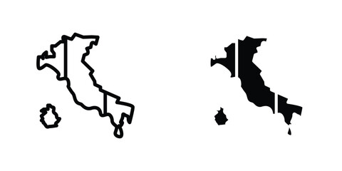 Italy flag icon Simple vector illustration for graphic and web design.