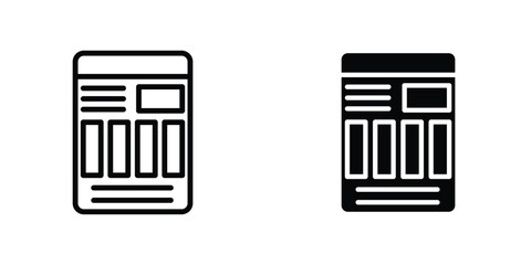 Mood board icon Simple vector illustration for graphic and web design.