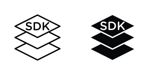 SDK icon Simple vector illustration for graphic and web design.