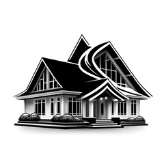 Minimalist architecture logo with sharp design high resolution photo