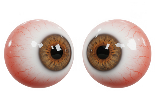 Two brown wooden doors, one open and one closed, isolated on transparent background