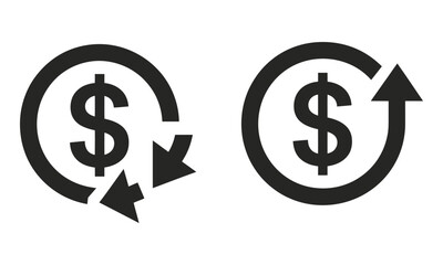 Obraz premium Vector cost reduce icon design, minimalist sign symbol for website, app and business interface