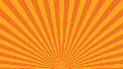 Orange and yellow sunburst pattern with radiating lines from the bottom center point upward design