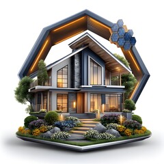 Minimalist real estate badge design high resolution photo
