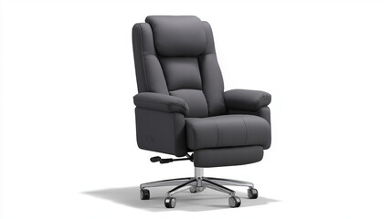 Executive office recliner with luxurious cushioning designed for ergonomic comfort and sleek professional workspace styling