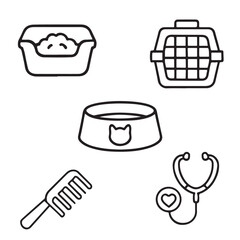 A vector illustration set of Japanese food and drink icons, including tea, coffee, milk, juice, and fruit
