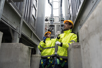 Industrial services. Repair and maintenance of water pipes network system. Team of engineer or...