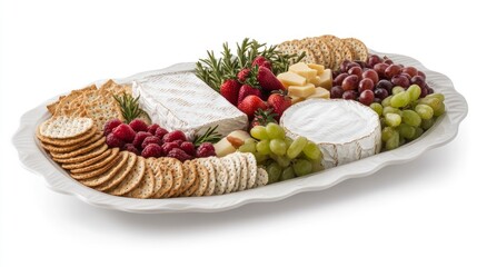 Gourmet cheese and cracker platter