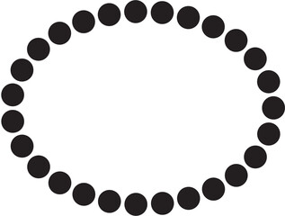 Oval frame dots black. Design element