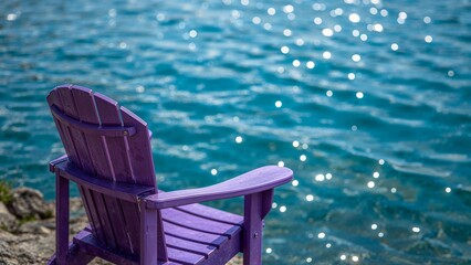 Fototapeta premium A serene morning by the blue lake