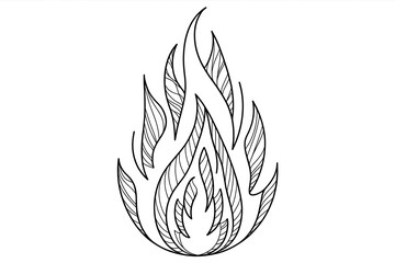 Ornate, stylized flame; symbol of passion and intensity.
