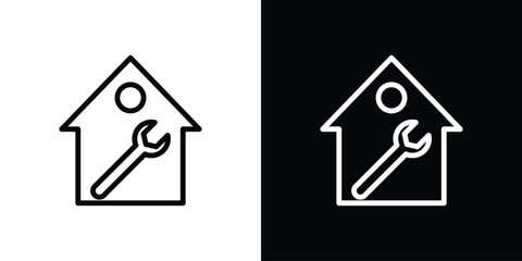 Home repair icon Logo. Vector Illustration. EPS Illustration.