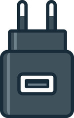Illustration of a USB Charger Adapter 