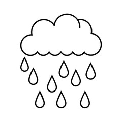 realistic rain vector icon.