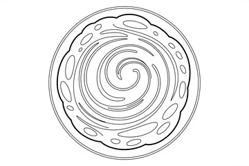 Fototapeta premium Circular swirling design, intricate lines, abstract vortex. 