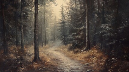 Obraz premium Forest path in the wilderness