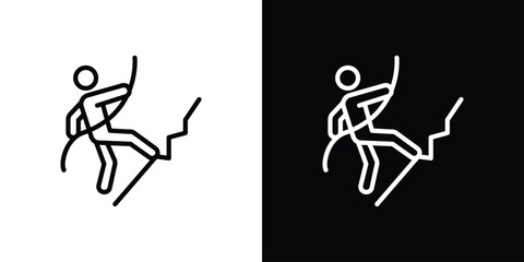 People Climbing icon Logo. Vector Illustration. EPS Illustration.